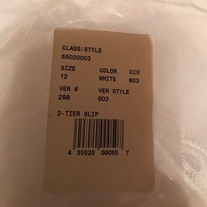 2 tier white slip for prom dresses.